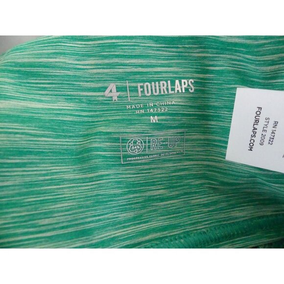 FourLaps Medium Sports Bra Poise Longline Emerald Space Dye NWT $54. - Picture 6 of 8
